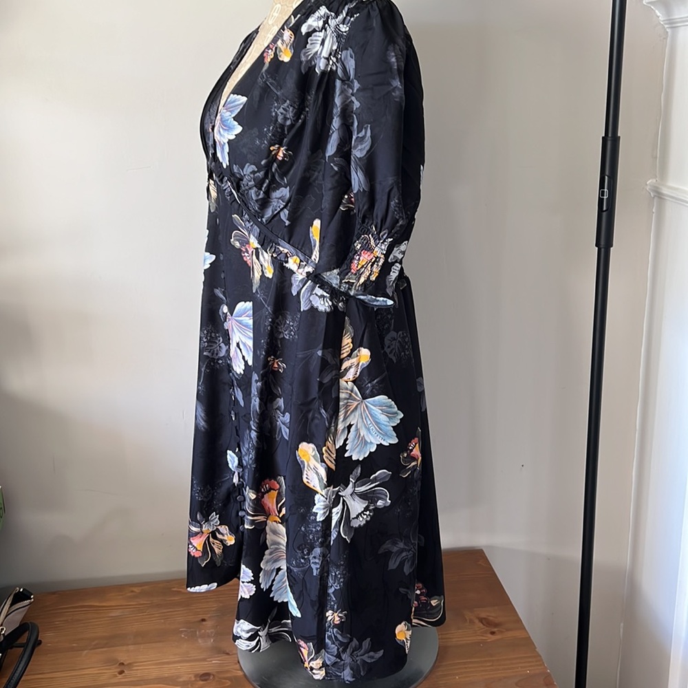 Allsaints Demi Lilly Floral Satin Mini Dress - Picture 6 of 13